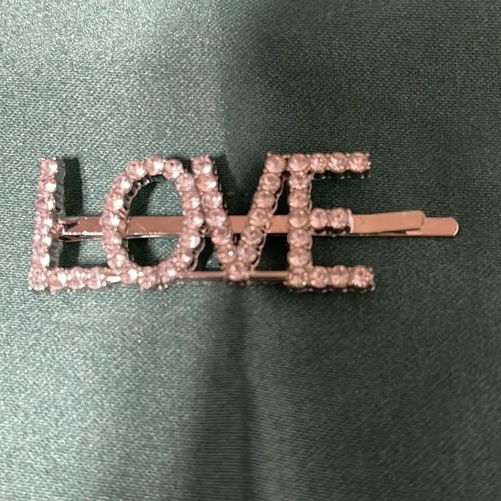 Silver Crystal Hair Clip